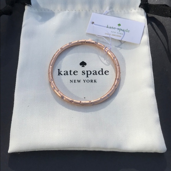 Kate Spade Rose Gold plated stone bangle - Picture 2 of 2